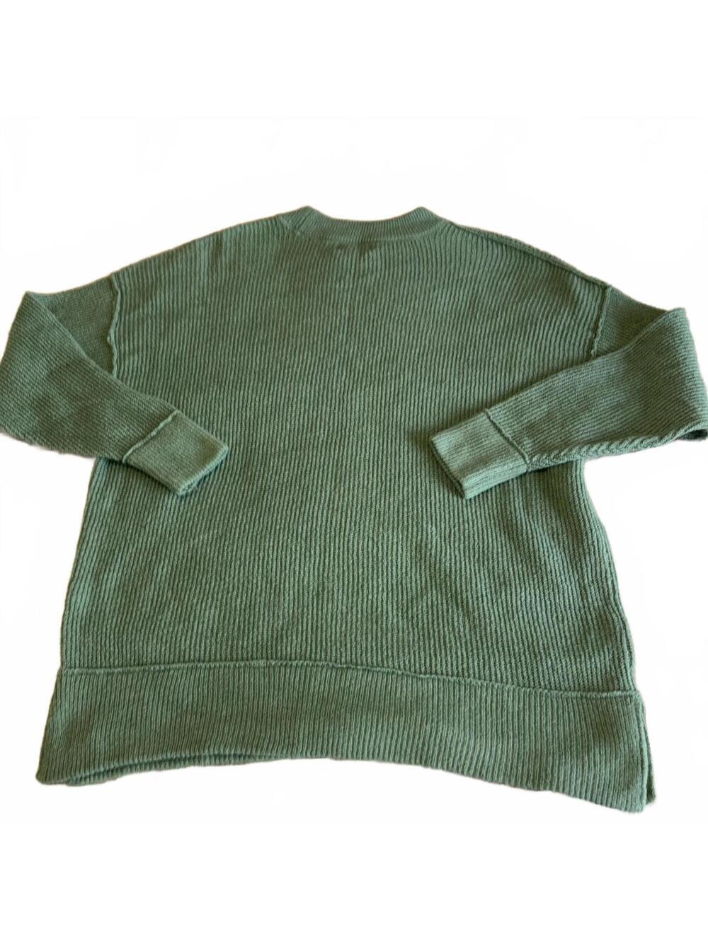Aerie Cozy Ribbed Knit Crewneck Sweater RN: 54485 In Green, Woman’s Size Small - Picture 6 of 7